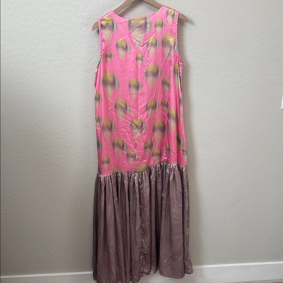 Anthropologie Siddhartha Bansal Flounced Embellished Maxi Shift Dress M - Picture 11 of 12